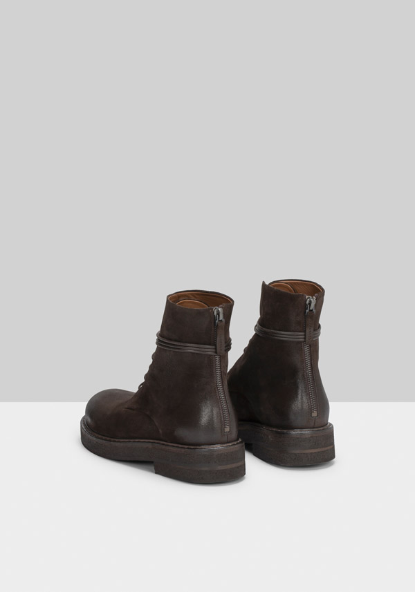 Rose & Lini MARSÈLL “PARRUCCA” SUEDE MORO ANKLE BOOTS Vendite Flash