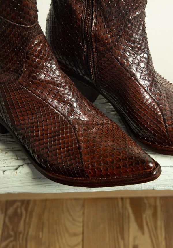 Rose & Lini FAUZIAN JEUNESSE “TEXANO 3886” CROCO GINGER TEXAS BOOT Italy