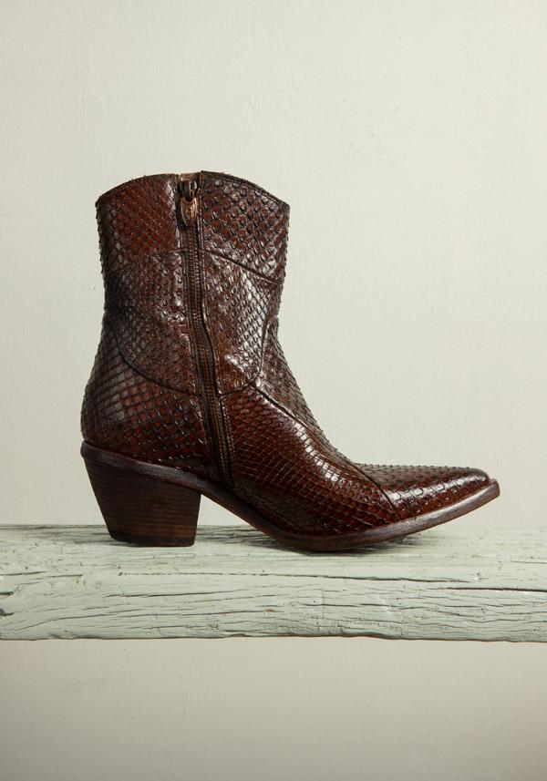 Rose & Lini FAUZIAN JEUNESSE “TEXANO 3886” CROCO GINGER TEXAS BOOT Italy