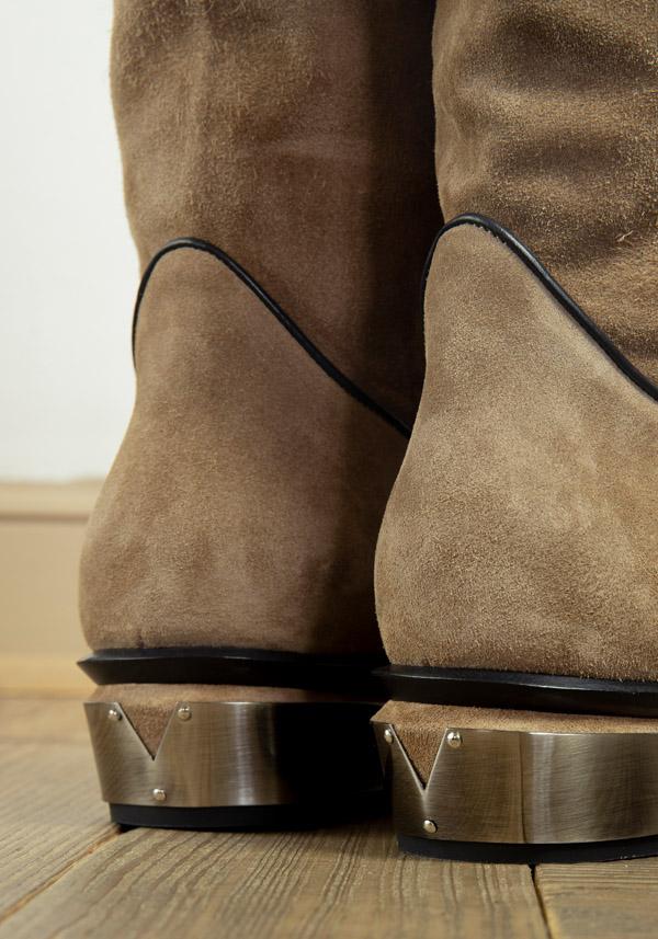 Rose & Lini KATE CATE SUEDE LEATHER “STELLA ROCK” BROWN BOOTS In Linea