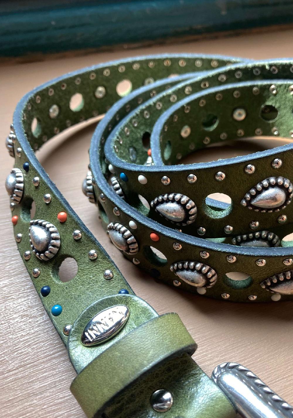 Rose & Lini NANNI MILITARY STUDDED LEATHER “BELT 336” Shopping Online
