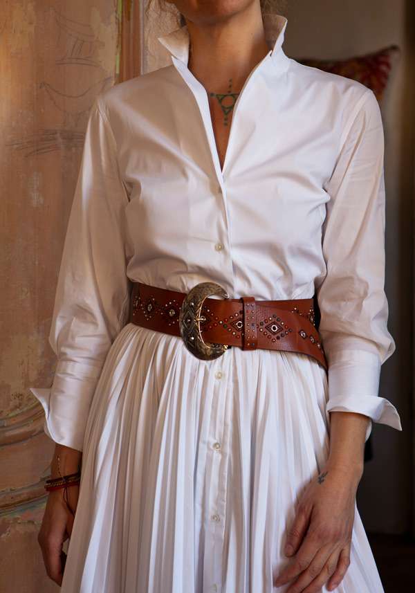 Rose & Lini NANNI “822” CHOCO LEATHER BELT Affare Del Giorno