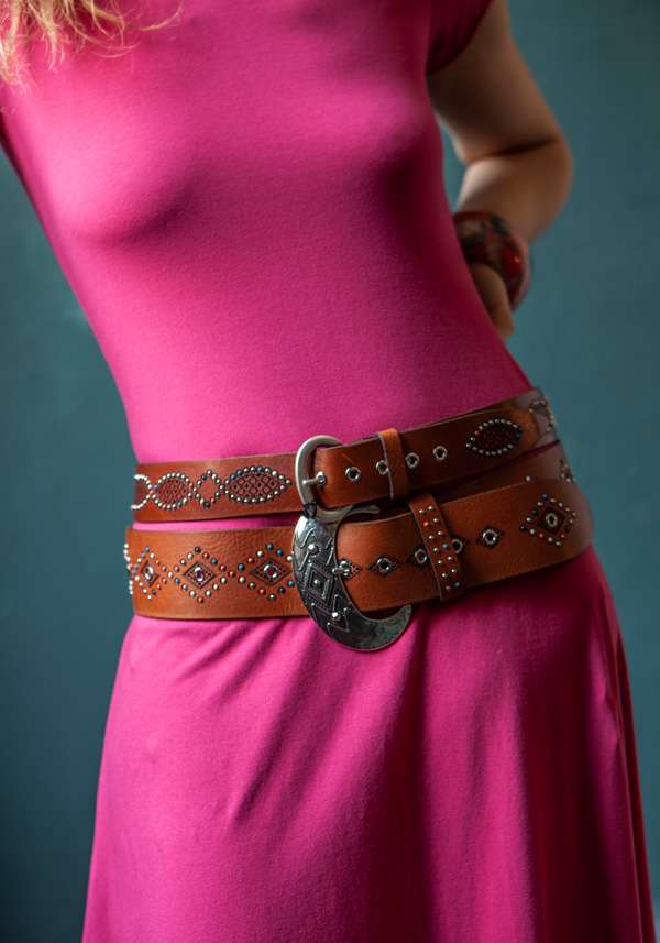 Rose & Lini NANNI “822” CHOCO LEATHER BELT Affare Del Giorno