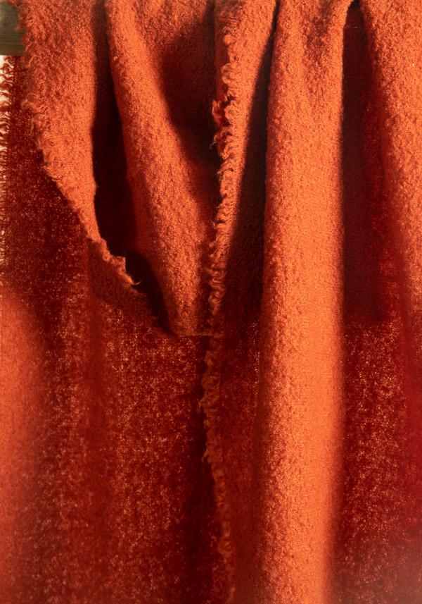 Rose & Lini FALIERO SARTI WOOL & CASHMERE “ALEXINA” ORANGE SCARF Vendita Calda