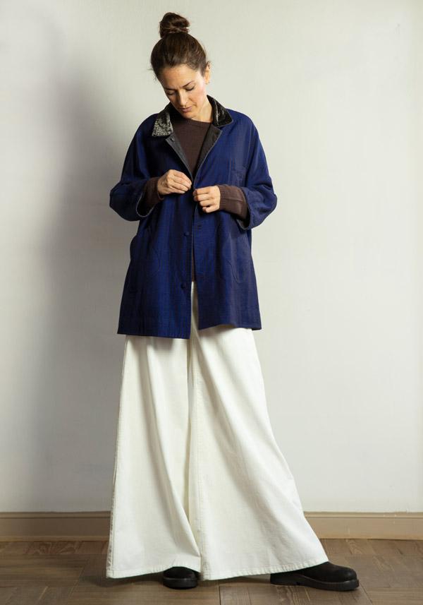 Rose & Lini PS. DON’T FORGET ME “GRACE DYED” WIDE LEG PANTS MILK In Linea