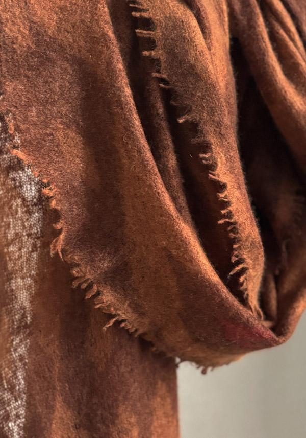Rose & Lini MIRROR IN THE SKY CASHMERE “OPEN KNITTED PRINT” COB & WILLOW SCARF Pezzi Unici