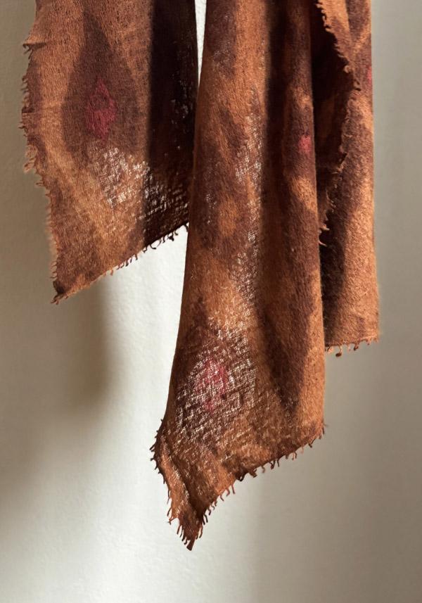 Rose & Lini MIRROR IN THE SKY CASHMERE “OPEN KNITTED PRINT” COB & WILLOW SCARF Pezzi Unici
