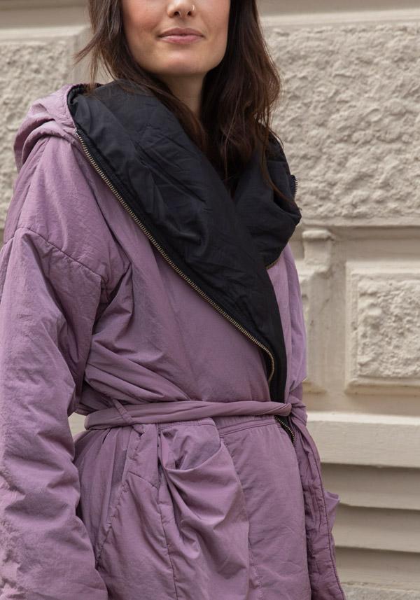 Rose & Lini KIMONORAIN REVERSIBLE “BASIC” JACKET POWDER & BLACK I Più Venduti
