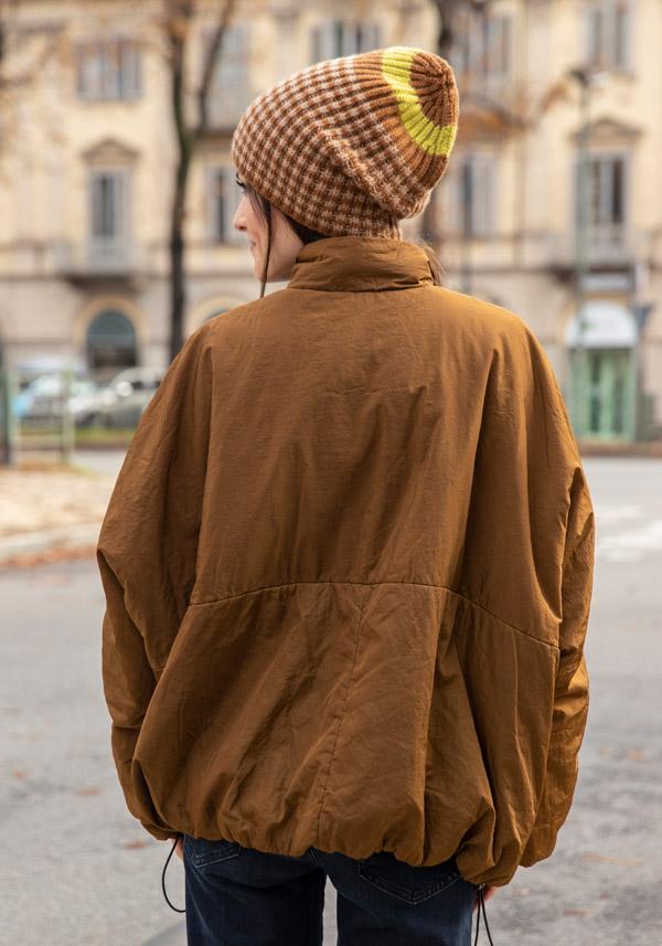 Rose & Lini KIMONORAIN REVERSIBLE “KIMONO HOODIE” JACKET TOFFEE & BLACK In Saldo