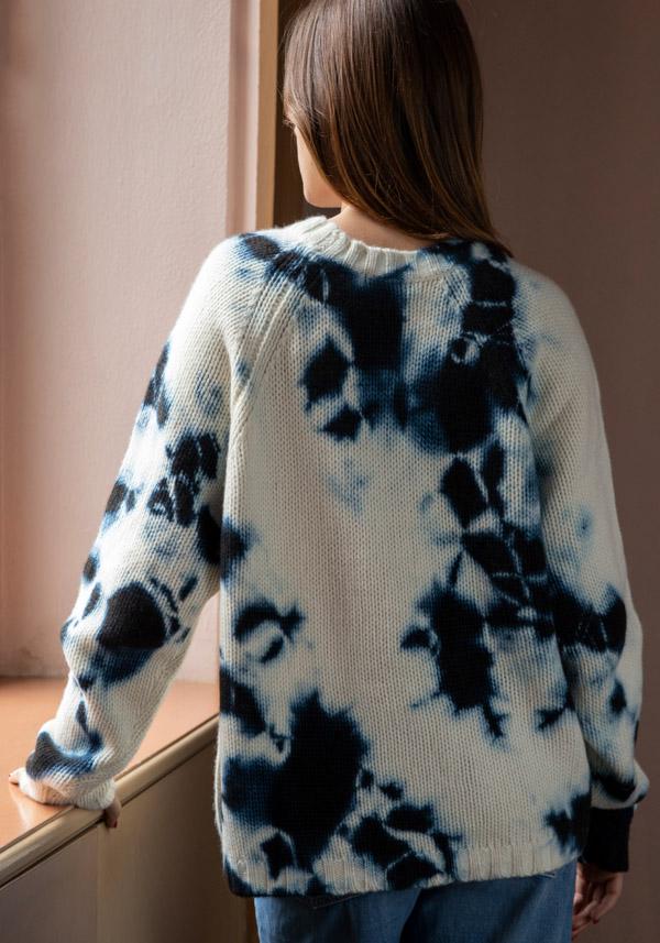 Rose & Lini SUZUSAN CASHMERE “PULL 3083” BLACK & NATURAL Qualità Garantita