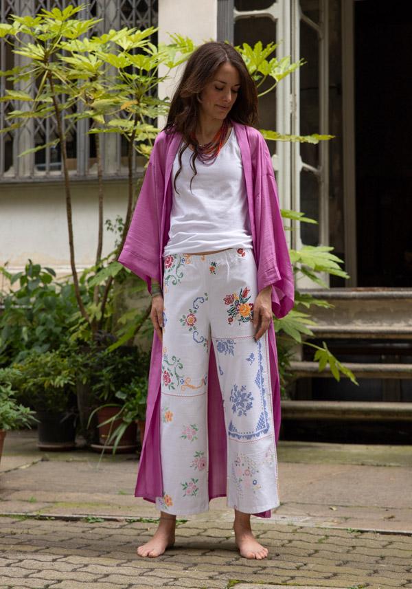 Rose & Lini THE ROSE IBIZA SILK “GOWN KIMONO” HOT PINK Hotsell