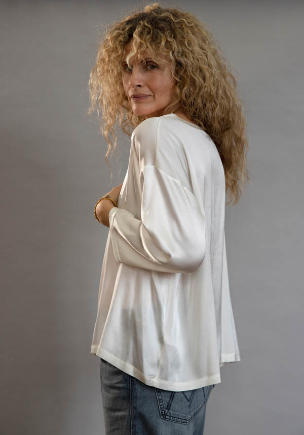 Rose & Lini INBACX SILK “MALTA” WHITE SHIRT Vendite Flash