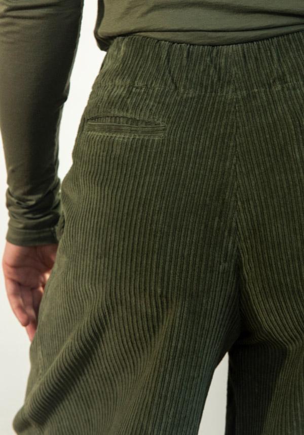 Rose & Lini BARBARA TANI “PANTS 465 V03” CORDUROY MILITARY Negozio