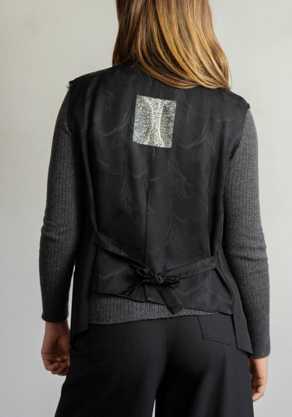 Rose & Lini IBRIGU SILK “GILET 53K” BLACK Italia