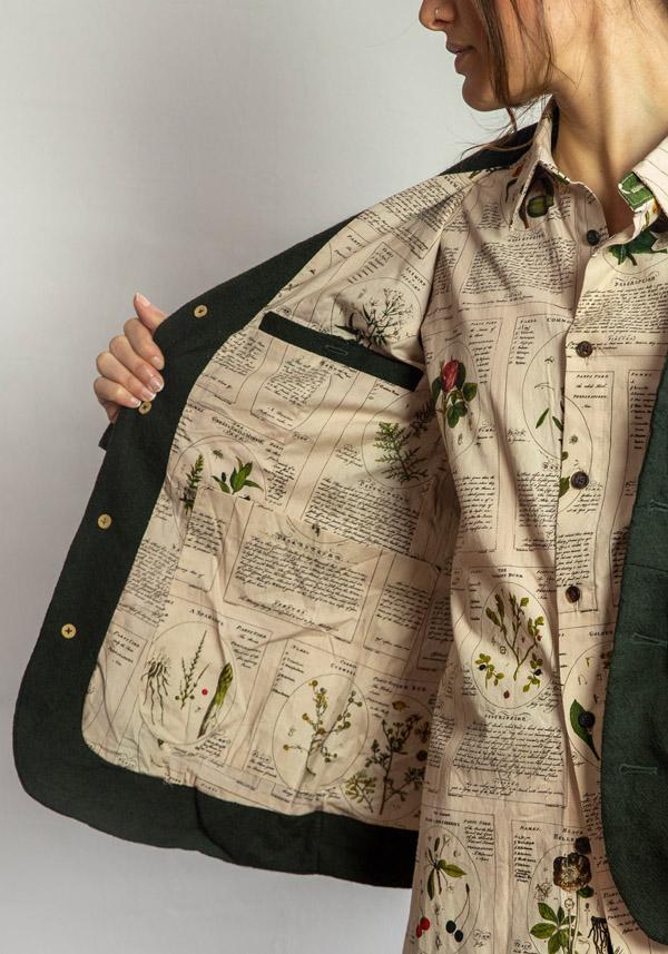 Rose & Lini ALEKSANDR MANAMIS WOOL “JACKET 1151” GREEN Spedizione Gratuita