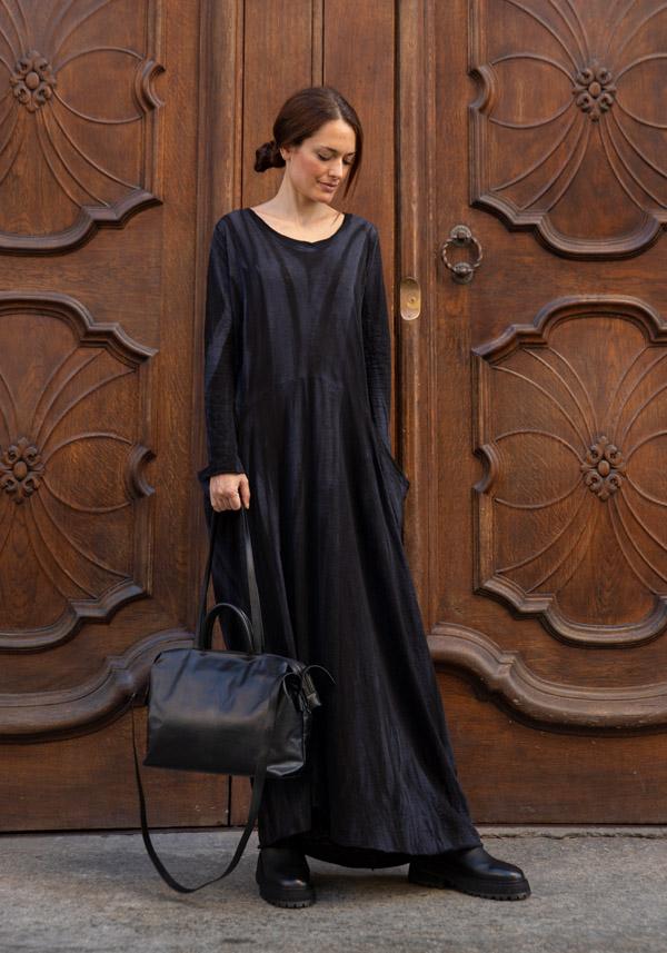 Rose & Lini GILDA MIDANI “RECORTES LONG DRESS” BLACK Soddisfazione Garantita