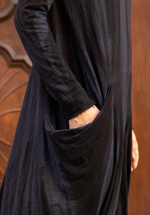 Rose & Lini GILDA MIDANI “RECORTES LONG DRESS” BLACK Soddisfazione Garantita
