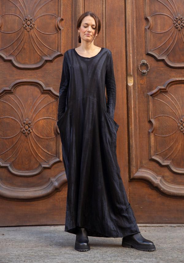 Rose & Lini GILDA MIDANI “RECORTES LONG DRESS” BLACK Soddisfazione Garantita