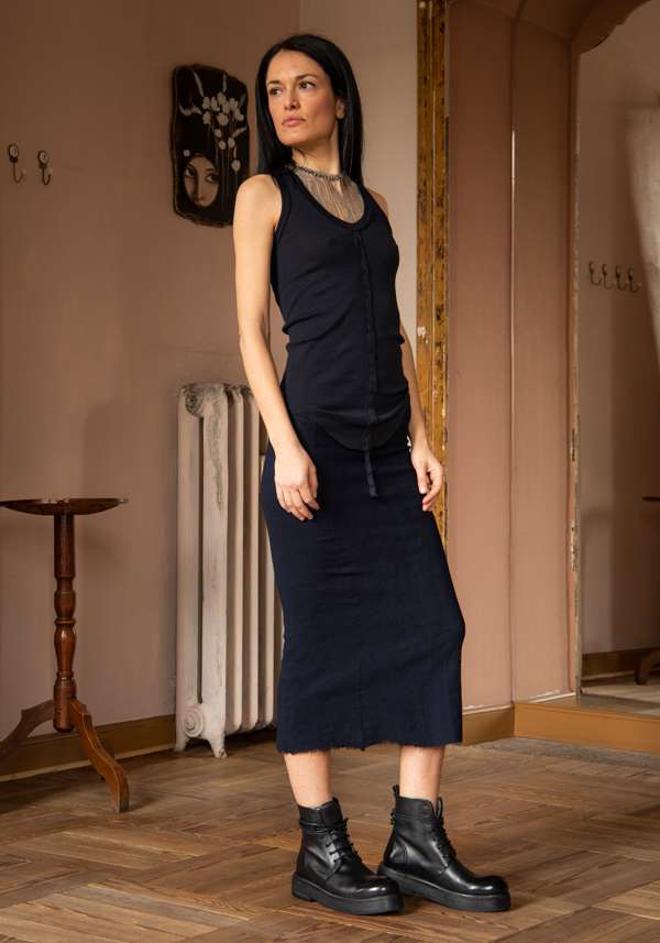 Rose & Lini MARC LE BIHAN “DEBARD 2816” INDIGO TOP Consegna Veloce