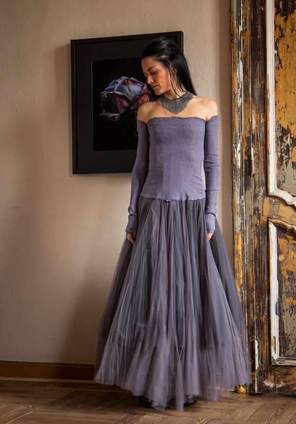 Rose & Lini MARC LE BIHAN “ROBE 21908” LILAC MAXI DRESS Fino Al -60%