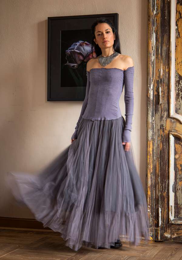 Rose & Lini MARC LE BIHAN “ROBE 21908” LILAC MAXI DRESS Fino Al -60%