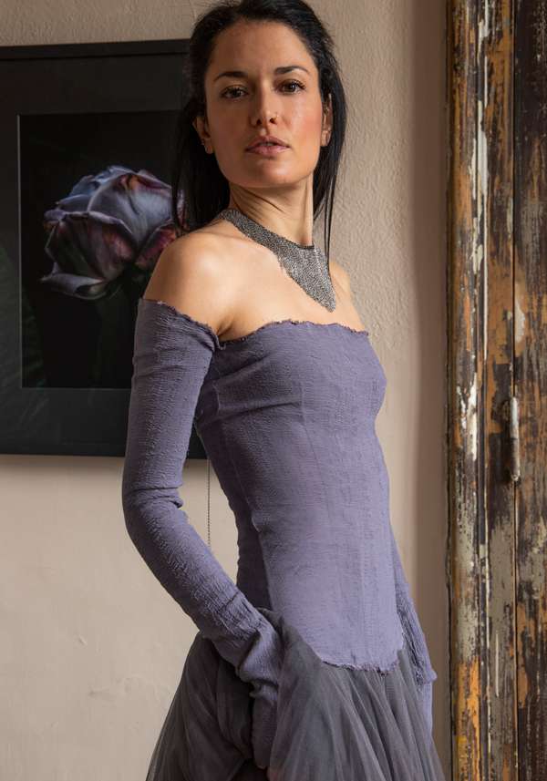 Rose & Lini MARC LE BIHAN “ROBE 21908” LILAC MAXI DRESS Fino Al -60%