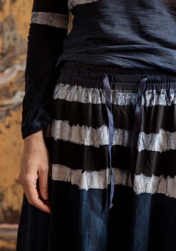 Rose & Lini GILDA MIDANI “Y SKIRT 2515” BLACK & BLUE Saldi