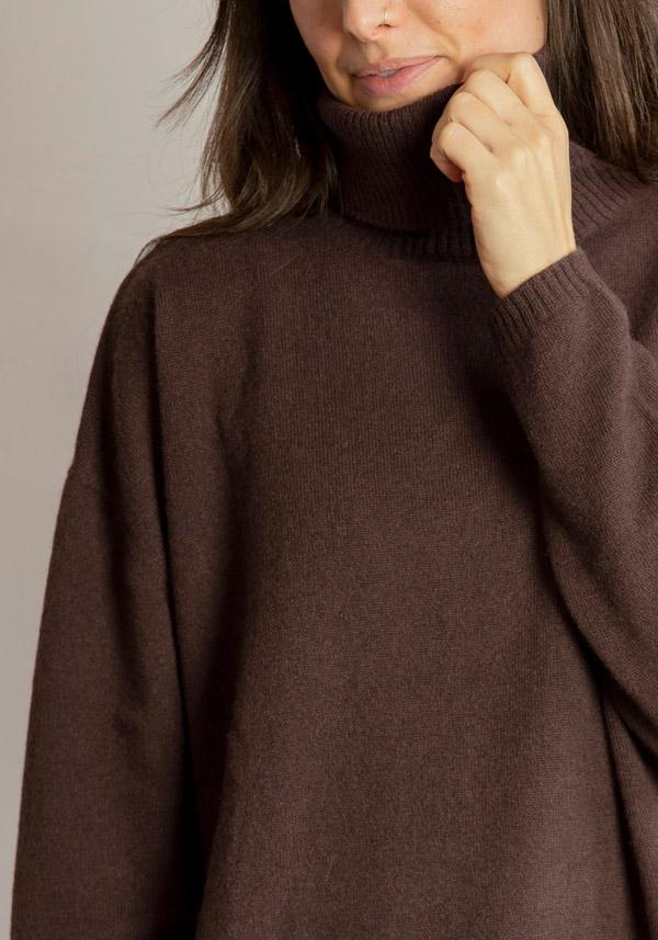 Rose & Lini STEFANO MORTARI CASHMERE “DOLCEVITA 5143” BROWN PULL Offerte