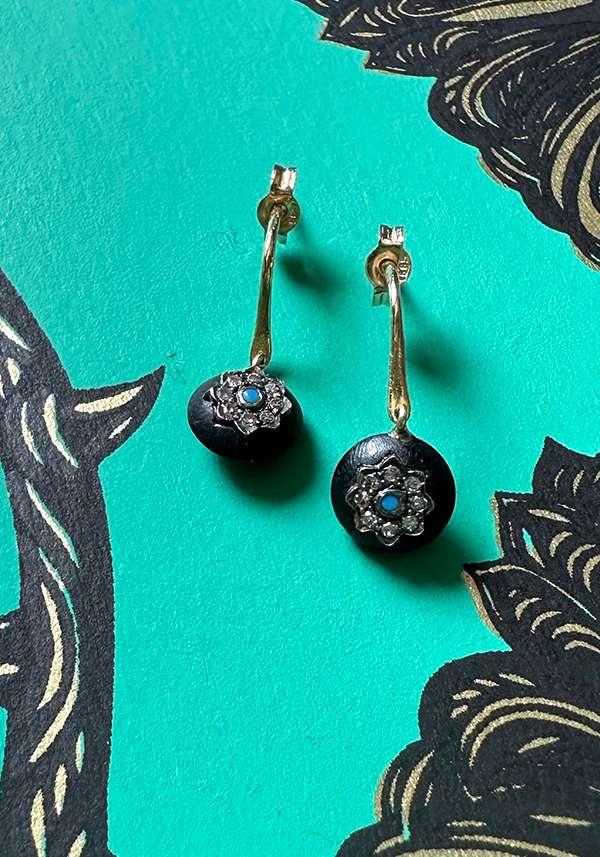 Rose & Lini 5 OCTOBRE “ISA” BLACK EARRINGS In Saldo