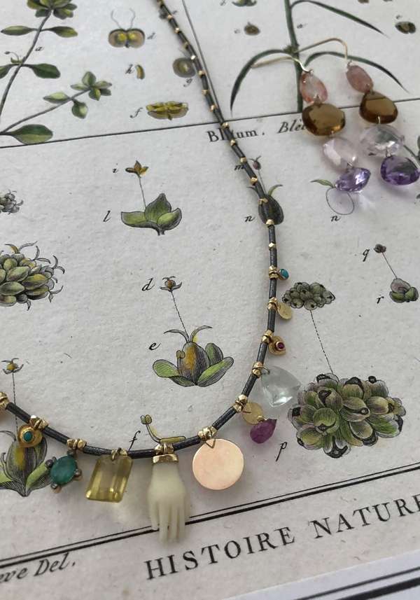 Rose & Lini 5 OCTOBRE “GARY” MULTIPLE CHARMS NECKLACE Italy