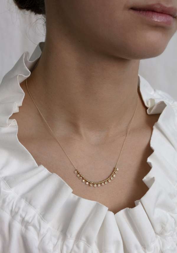 Rose & Lini 5 OCTOBRE “SILOE” GOLD & DIAMONDS NECKLACE Italia