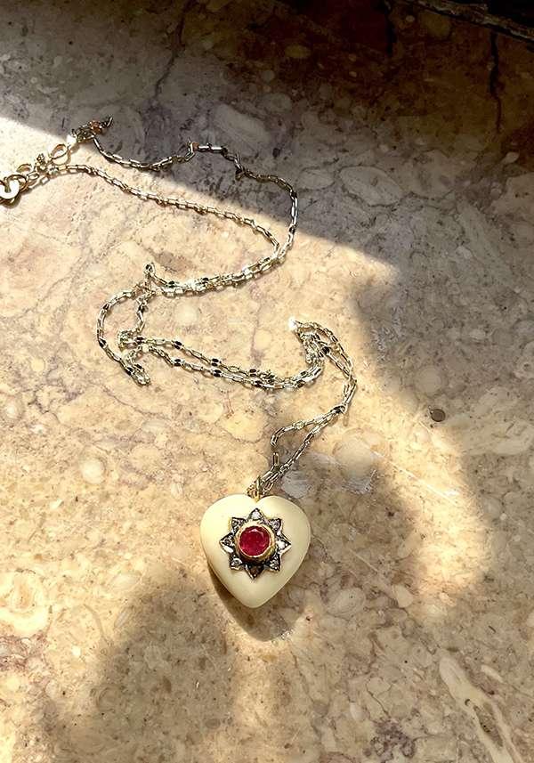 Rose & Lini 5 OCTOBRE “ROSIE” GOLD PENDANT NECKLACE Qualità
