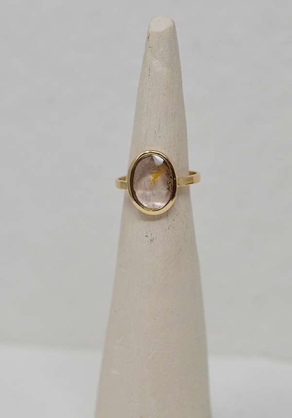 Rose & Lini MAITEA “OVAL” CLEAR TOURMALINE RING Consegna Veloce