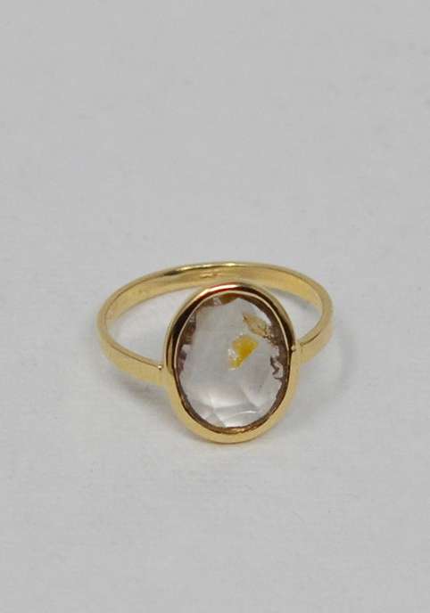 Rose & Lini MAITEA “OVAL” CLEAR TOURMALINE RING Consegna Veloce