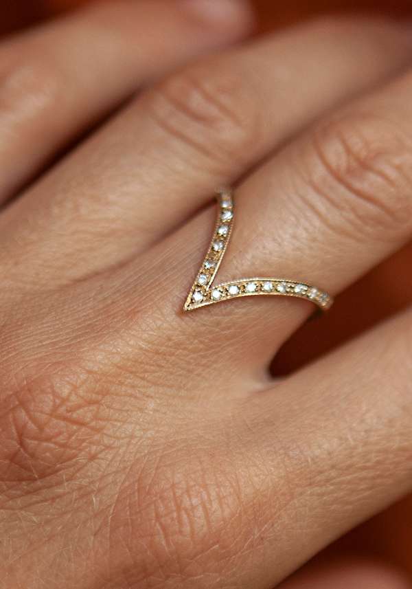 Rose & Lini MAITEA “HEART” GOLD & DIAMONDS RING Saldi