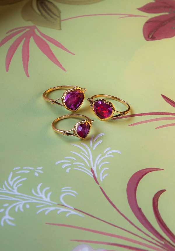Rose & Lini DORETTE LARGE “BAGUE COEUR” GOLD RING Vendita Economica