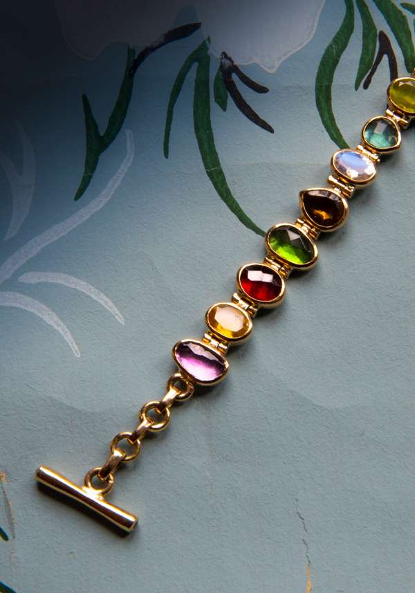Rose & Lini DORETTE GOLD STUDDED “SOUPLE BRACELET” Saldi Di Fabbrica
