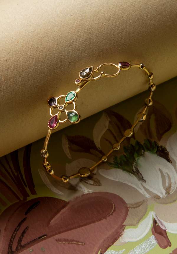 Rose & Lini DORETTE GOLD STUDDED “JARDINAGE BRACELET” #2 I Più Venduti