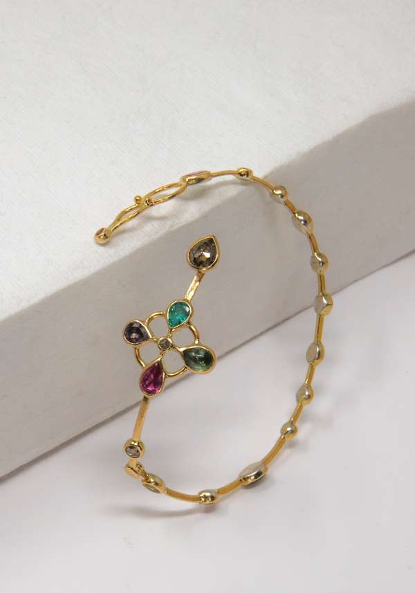 Rose & Lini DORETTE GOLD STUDDED “JARDINAGE BRACELET” #2 I Più Venduti