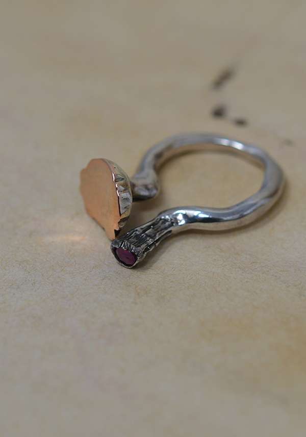 Rose & Lini ROSAMARIA SILVER AND GOLD “TZIKA” RING Novità