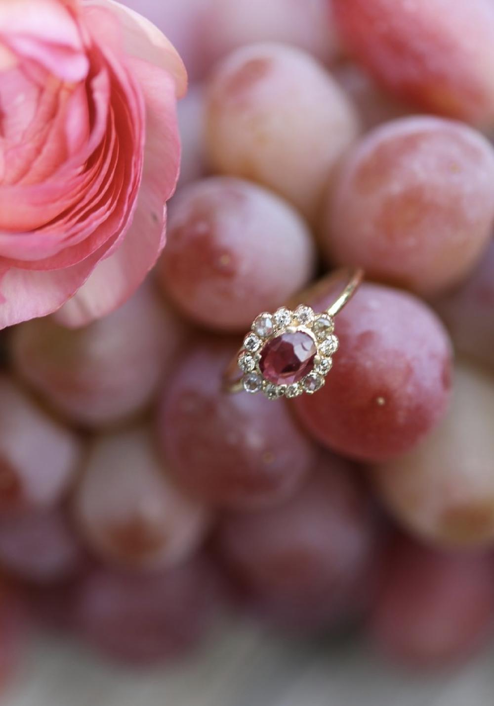 Rose & Lini 5 OCTOBRE “MALLORY” GOLD & PINK SPINEL RING Negozio