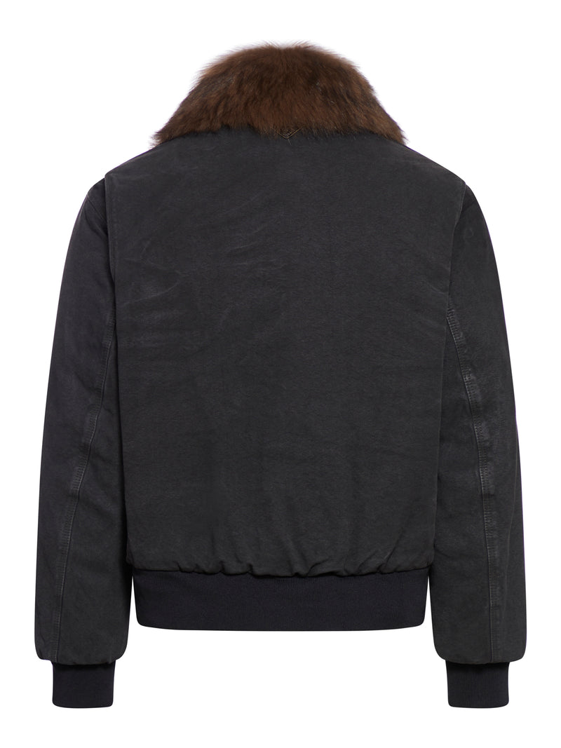 Suitnegozi Blouson in cotone con collo in montone Negozio