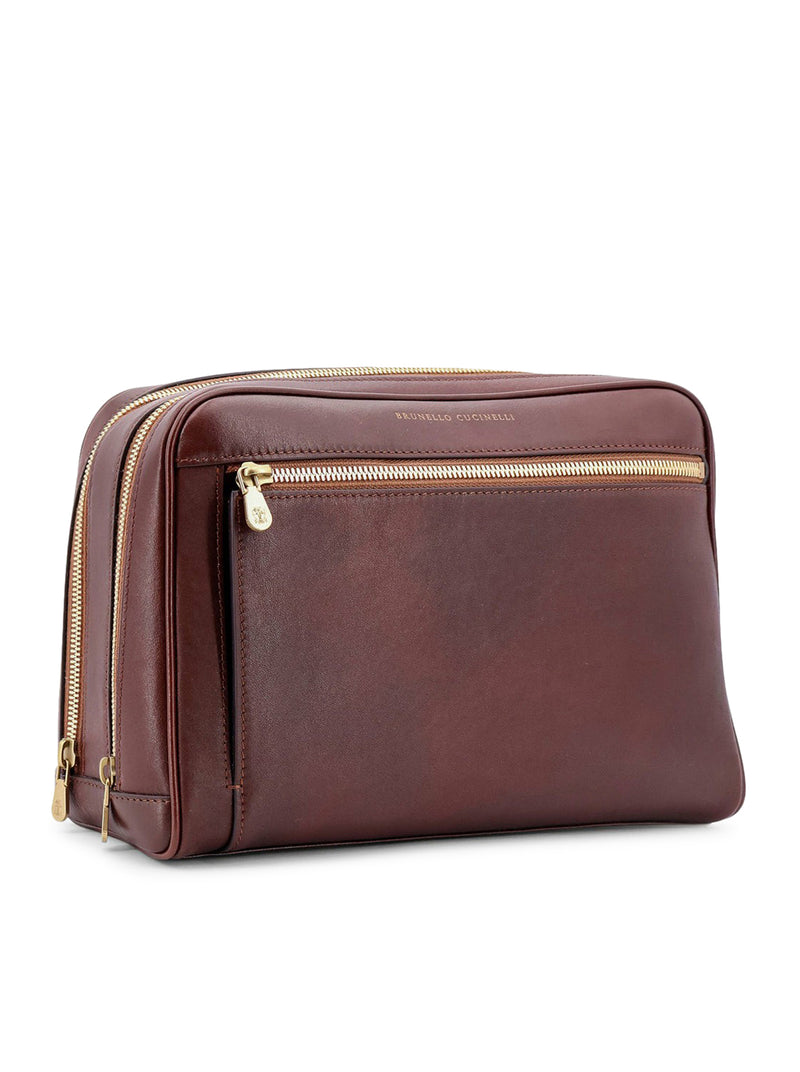 Suitnegozi Beauty case in pelle con logo frontale Vendita
