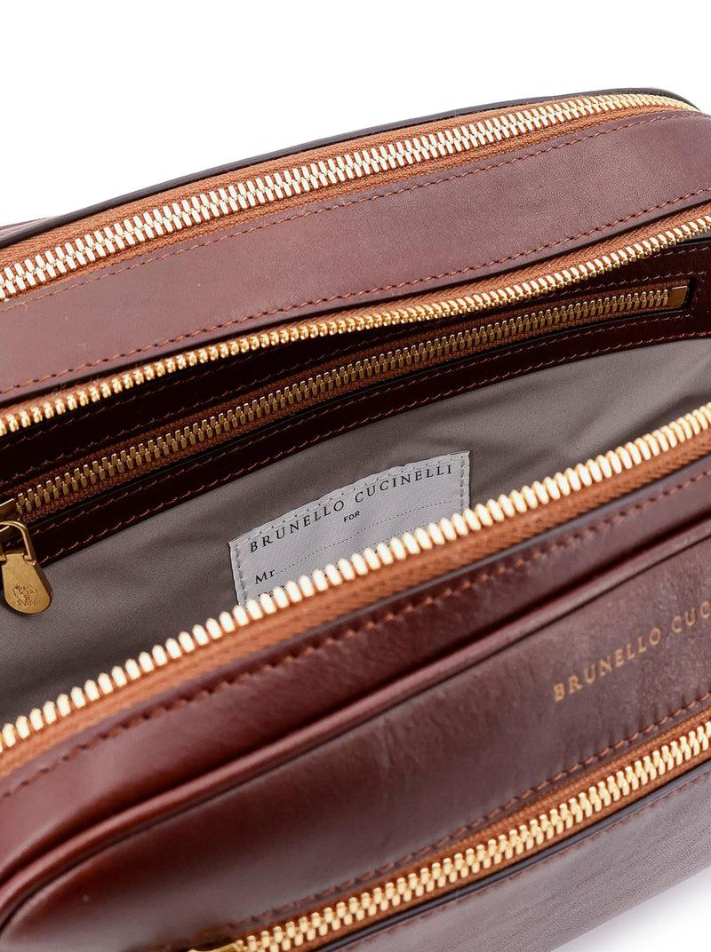 Suitnegozi Beauty case in pelle con logo frontale Vendita