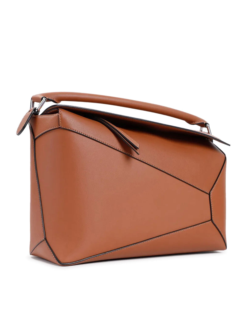 Suitnegozi Borsa Puzzle grande in pelle di vitello classica Pezzi Unici