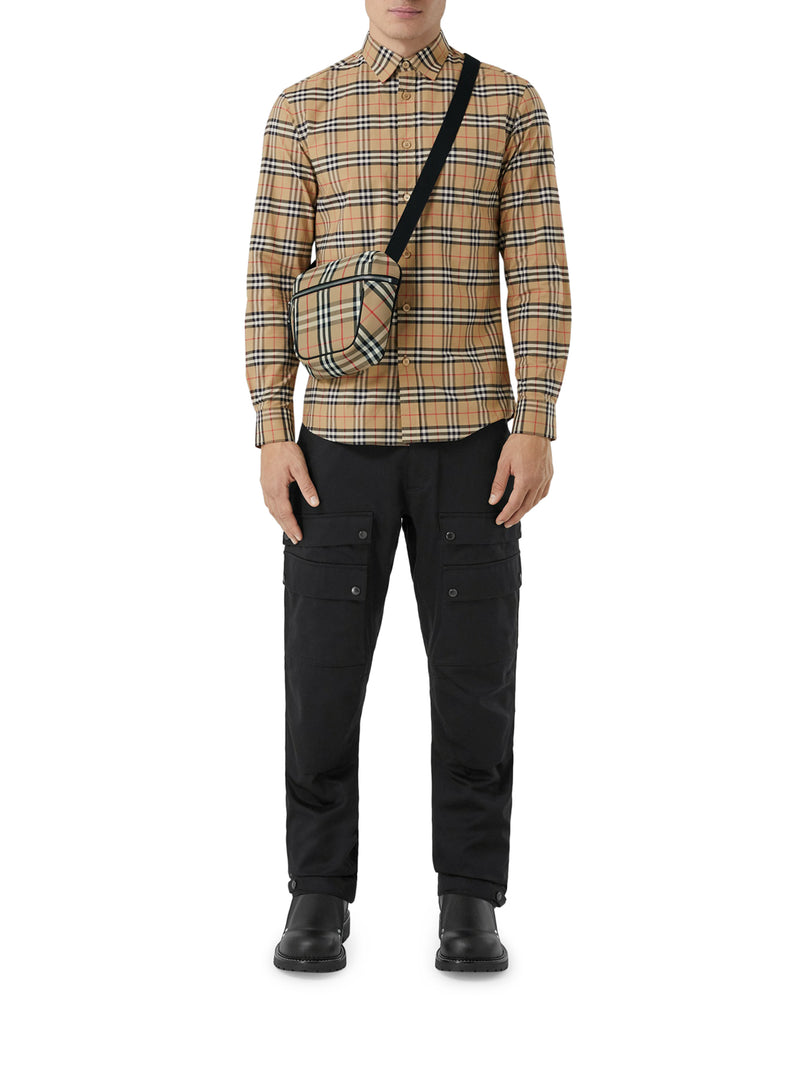 Suitnegozi camicia con motivo vintage check in miniatura Vendita Economica