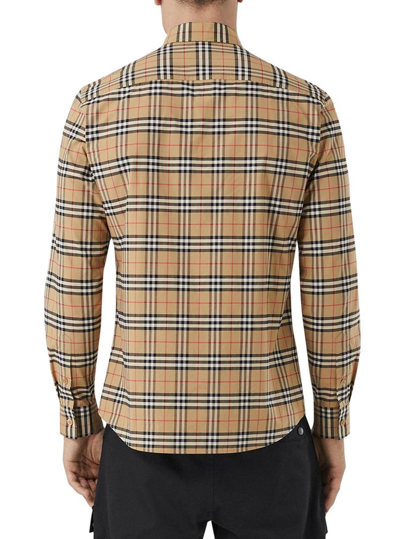 Suitnegozi camicia con motivo vintage check in miniatura Vendita Economica