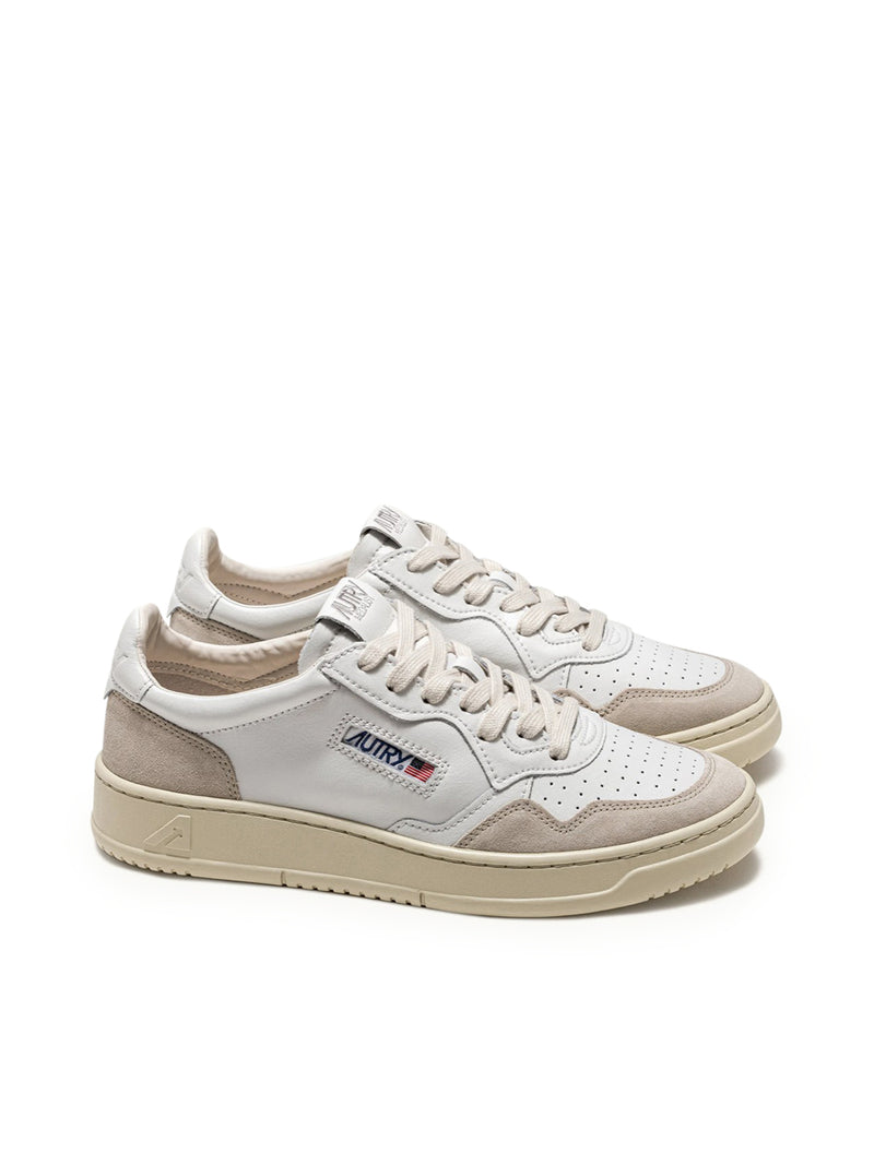 Suitnegozi SNEAKERS MEDALIST LOW IN PELLE E SUEDE BIANCO Presa