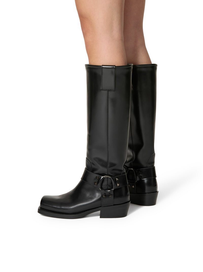 Suitnegozi STIVALE BIKER ROCKSTUD IN VITELLO 40MM Vendita Calda