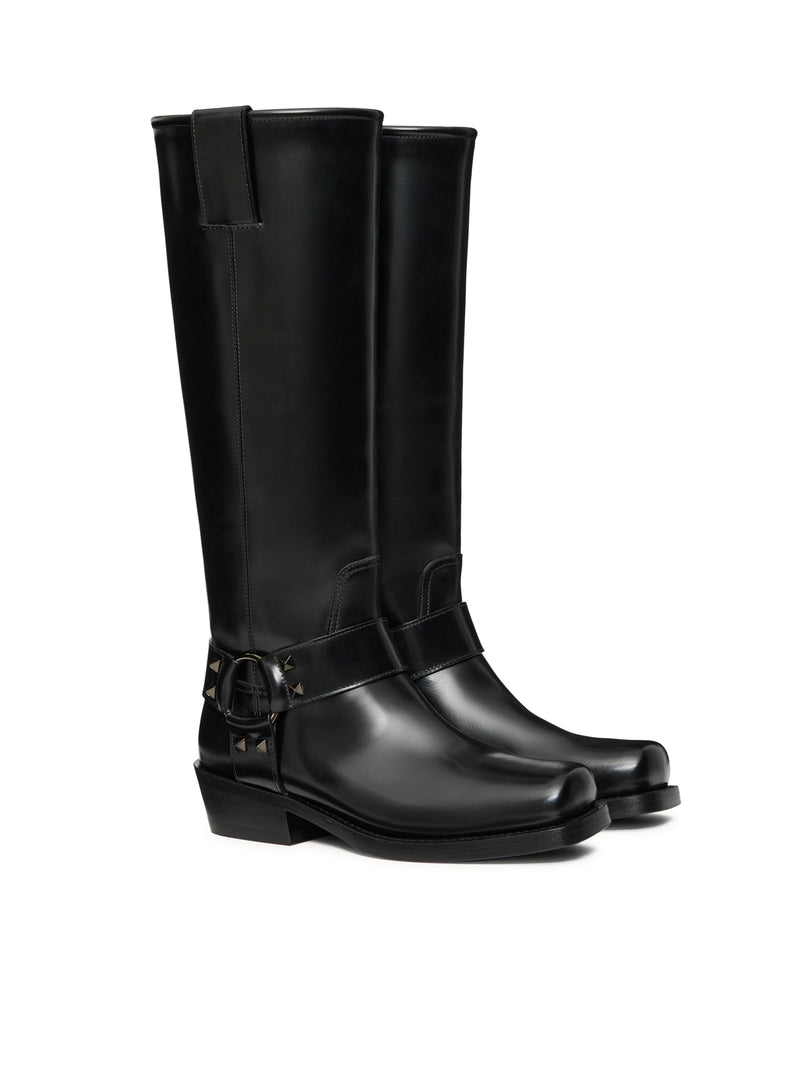 Suitnegozi STIVALE BIKER ROCKSTUD IN VITELLO 40MM Vendita Calda